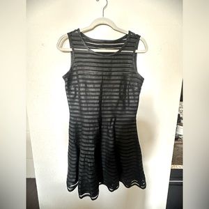Parker black leather mini dress size M